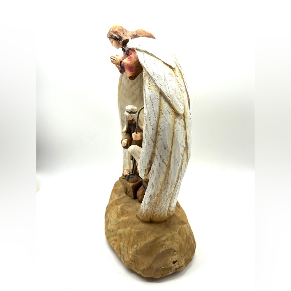 Vintage Musical Fontanini ROMAN Nativity Set Angel Scene Plays O Holy Night RARE - Picture 10 of 14